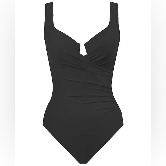 Miraclesuit Black Must Have Escape One-Piece Slimming Underwire Swimsuit Size 8 - Picture 4 of 13